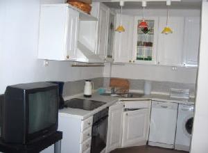 Kitchen with washing machine